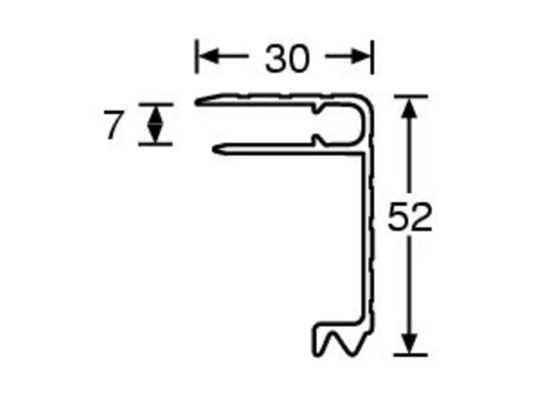 Adam Hall Hardware 6116 - Aluminium Lidmaker for 7 mm *Pris per meter 